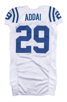 2007 Joseph Addai Game Used Indianapolis Colts Road Jersey Photo Matched To 11/22/2007 (Resolution Photomatching)